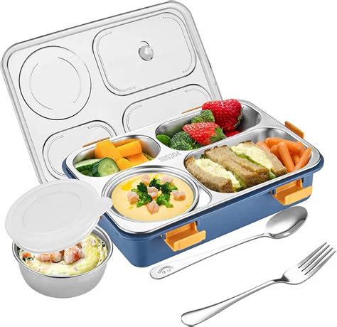 stainless steel lunch box for office|steel lunch box with compartments.